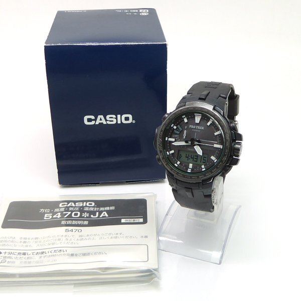 1 иен ~ CASIO Casio Protrek PRW-S6100Y мужской часы Triple сенсор коробка гарантия * стоимость доставки 600 иен ( Kinki )*5/22( вода ) конец ломбард -9712