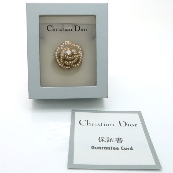 1 jpy ~ Christian Dior brooch flower motif rose box attaching GP Christian Dior * postage 600 jpy ~*~5/23( tree ) end pawnshop -9720