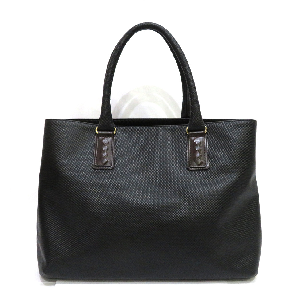 中古 ボッテガ マルコポーロ トートバッグ レザー 222498 Aランク ブラック 肩掛け メンズ BOTTEGA VENETA【送料無料】【西神店】_画像2