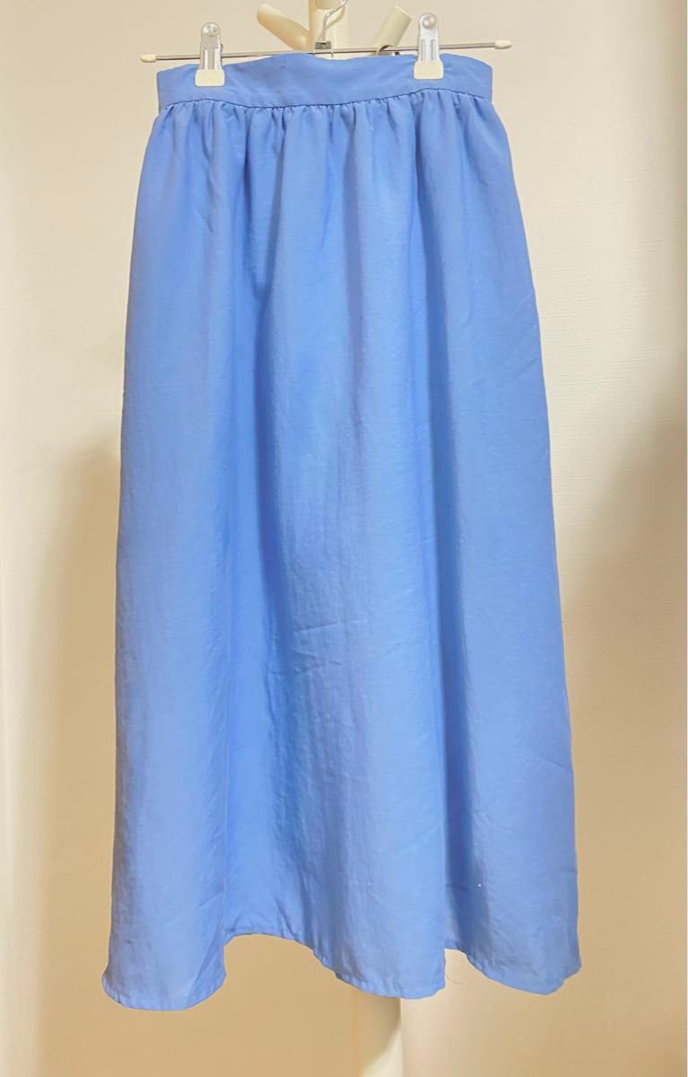 水色フレアスカート（着丈約70センチ）Sサイズ