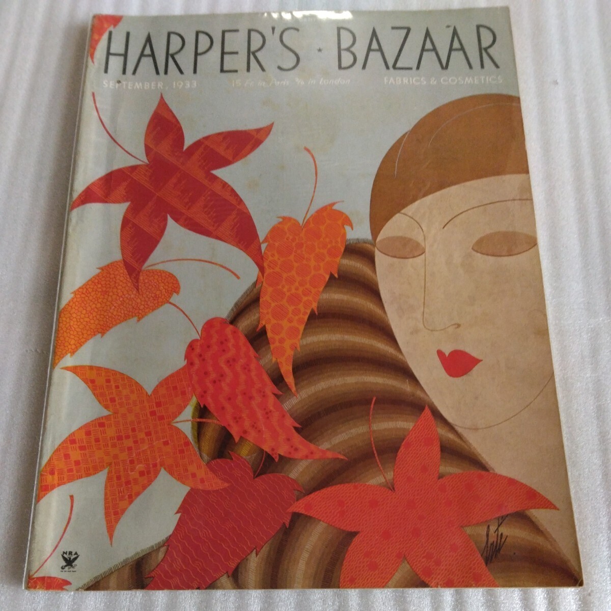 Harper's BAZAAR ハーパーズ・バザー 1933年 September  エルテ クリスティン・ベラール ヴィンテージ アメリカ ファッション雑誌の画像1