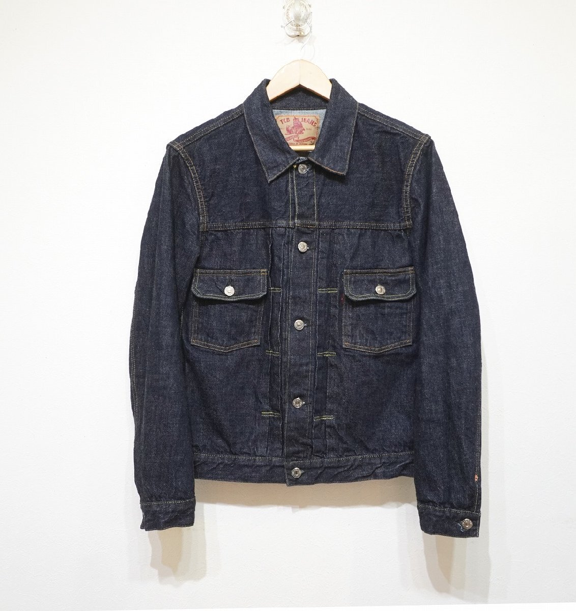 TCB JEANS (40) デニムジャケット 2nd TCBジーンズ 日本製 岡山 Gジャン コットン100％ I5-2_画像1