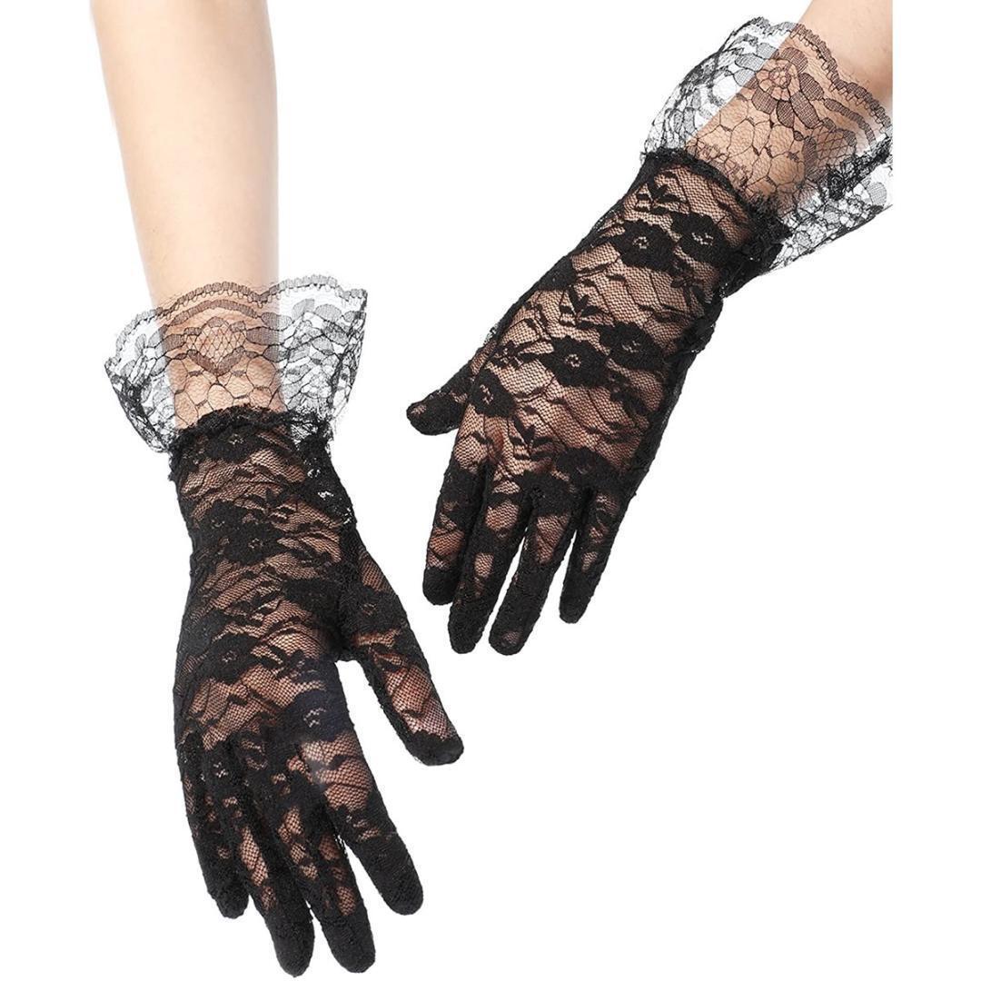 2 комплект свадьба перчатка черный гонки перчатки Short свадьба 
