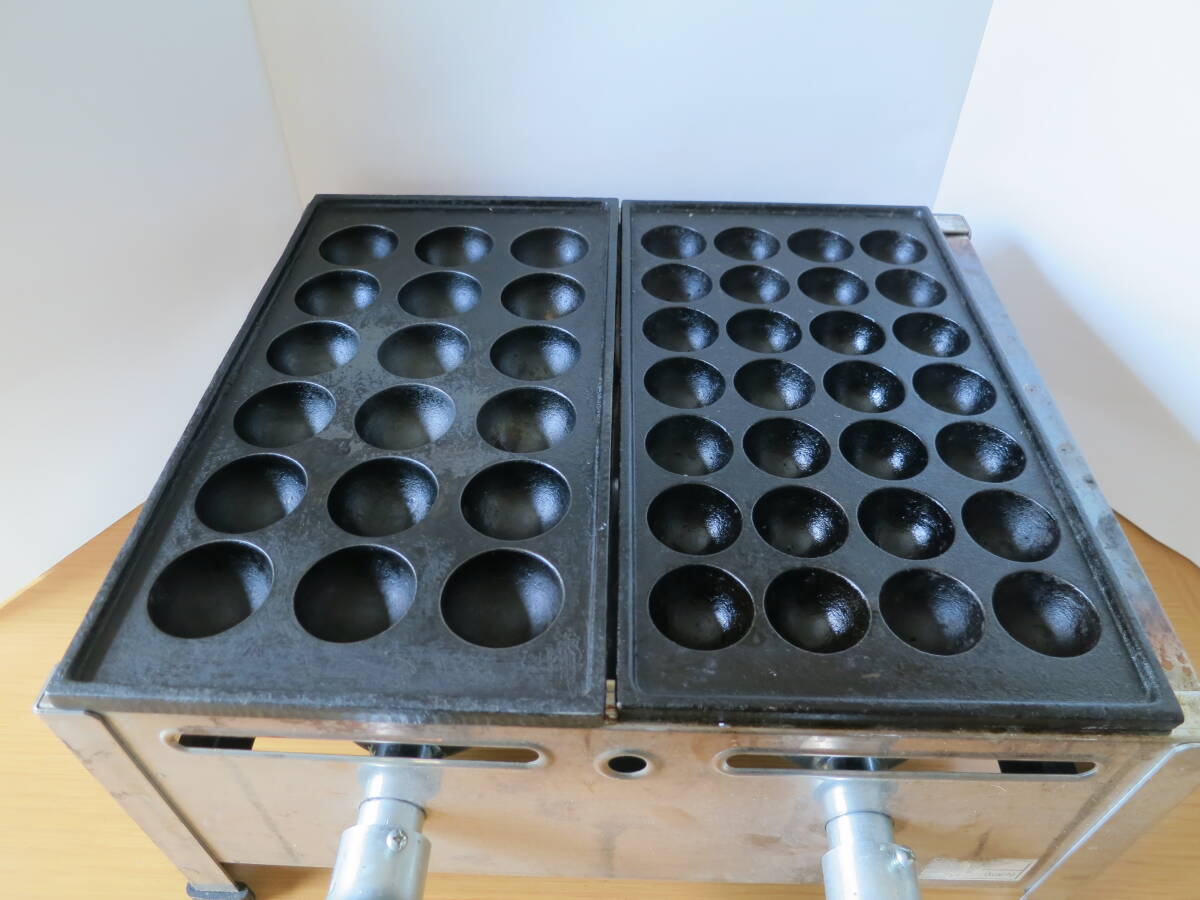 Yahoo!オークション - 送料込み 中古 たこ焼き器 2連 合計46穴 Yahoo!オークション - 送料込み 中古 たこ焼き器 2連 合計46穴
