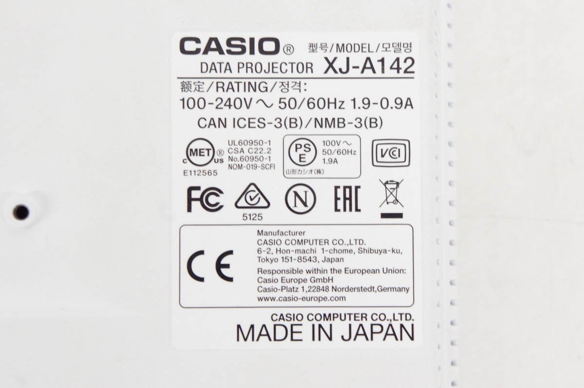 1 CASIO カシオ データプロジェクタ 2500ルーメン XJ-A142の画像6