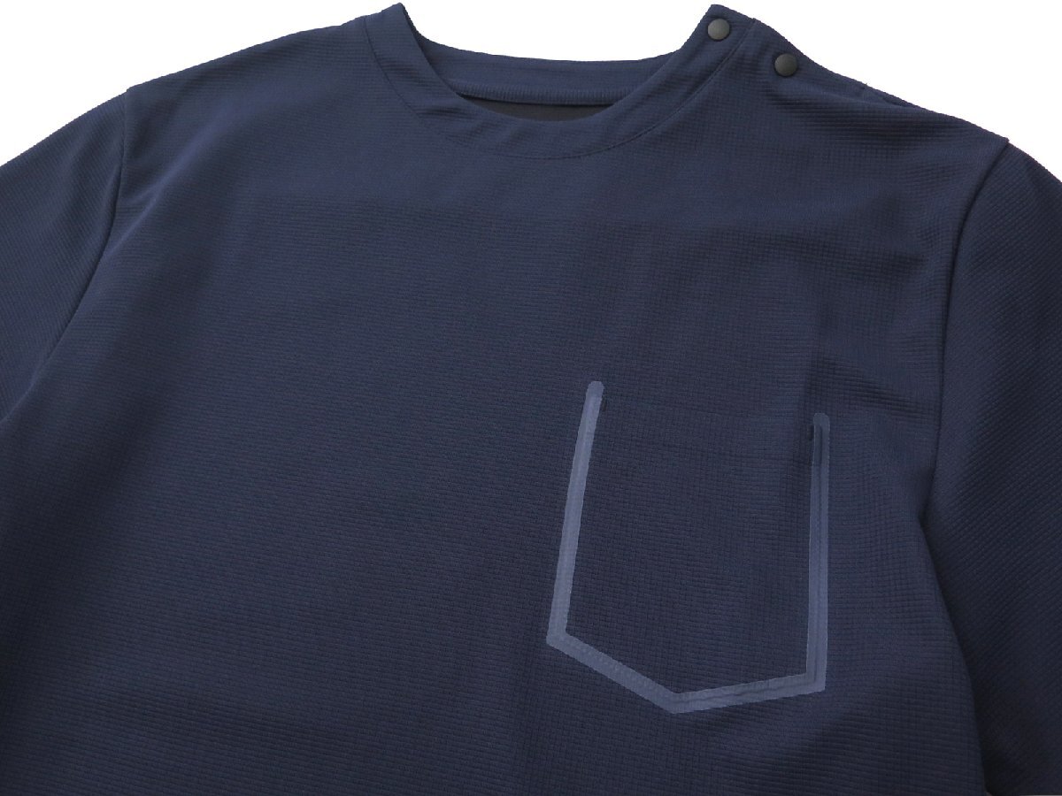 6063●DESCENTE デサント●7737　新品　グラフチェック調織柄　半袖クルーネックTシャツ　２枚セット/LL　定価10780円_画像5