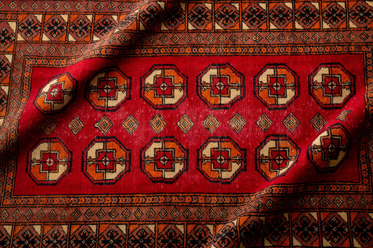 ￥26,000→￥16,000 スペシャル価格 144×90cm トライバルラグ 手織り 絨毯 カーペット ヴィンテージ ラグ ペルシャ絨毯 アウトレット_画像8
