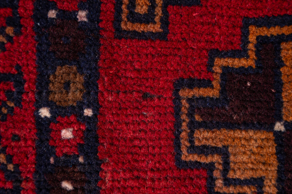 ￥26,000→￥16,000 スペシャル価格 139×86cm トライバルラグ 手織り 絨毯 カーペット ヴィンテージ ラグ ペルシャ絨毯 アウトレット_画像9