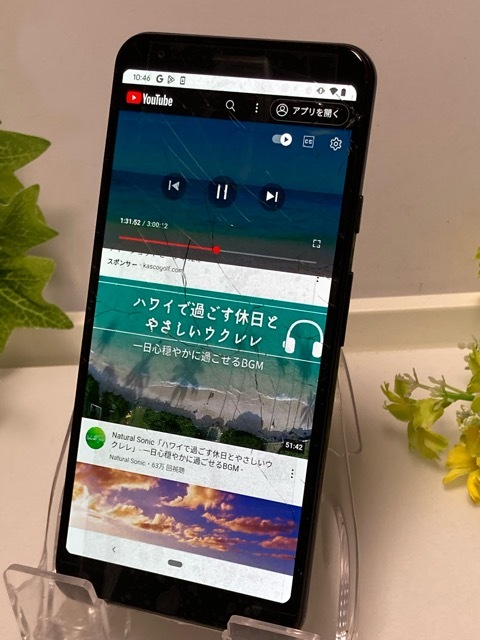 SIMフリー Google Pixel 3a XL 64GB ブラック★ android 11 ※液晶割れあり 現状 訳あり 送料無料 A5779_画像6