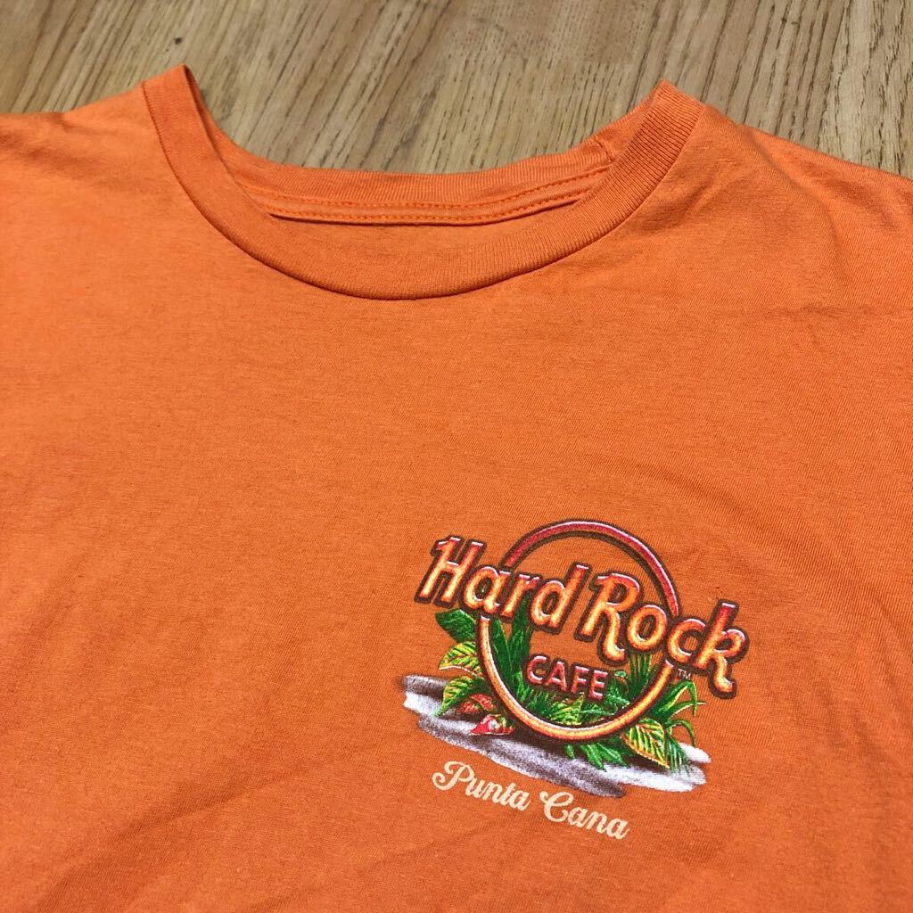 Hard Rock CAFE /Mens Fit /ハードロックカフェ /メンズS 半袖 Tシャツ トップス プリントTシャツ オレンジ サンセット アメカジ USA古着_画像4