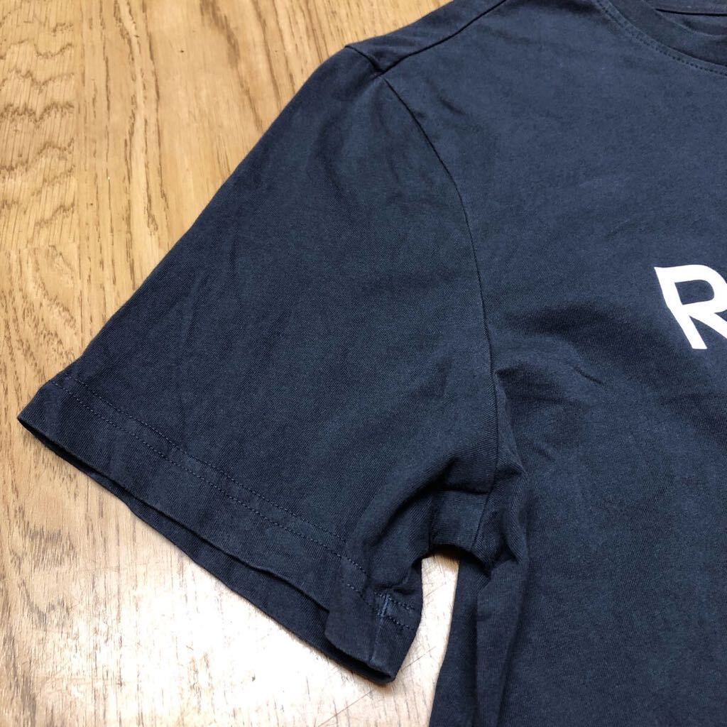 Reebok /リーボック /メンズ4XO 半袖Tシャツ トップス ビッグロゴ プリントTシャツ ネイビー系 ロゴTシャツ スポーツ カジュアル USA古着_画像5