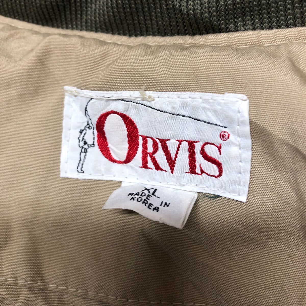 ORVIS /オービス /メンズXL ベスト ジャケット ベージュ フィッシングベスト 多収納ポケット アウトドア ミリタリー 古着_画像8