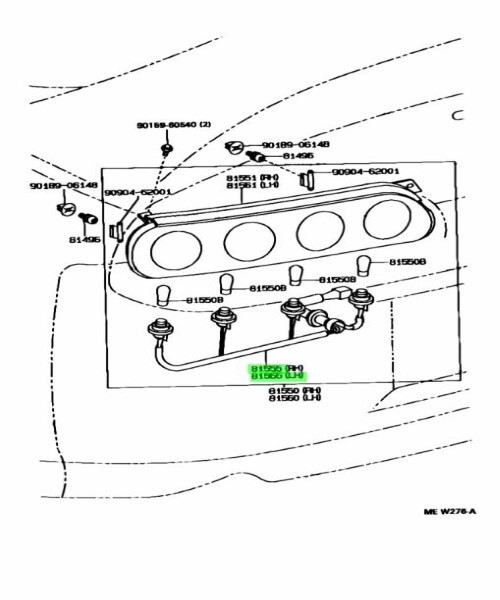 トヨタ スープラ 80 リヤコンビネーションランプ ソケット & ワイヤSUB- RH Cord Rear Combination TOYOTA 未使用 LEXUS Genuine JDM OEM_画像2