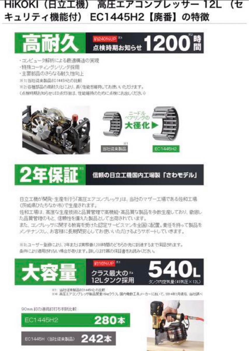 日立高圧コンプレッサーEC1445H2|Yahoo!フリマ(旧PayPayフリマ) 日立高圧コンプレッサーEC1445H2|Yahoo!フリマ(旧PayPayフリマ)