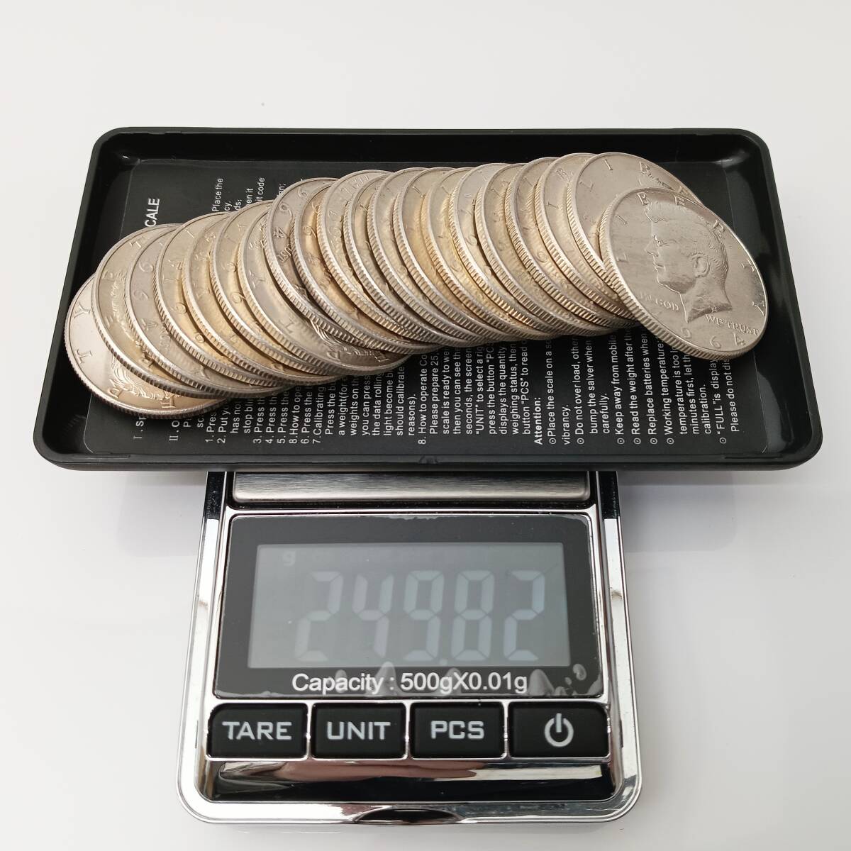 【2299】1964年 ハーフダラー 銀貨 20枚 まとめ 総重量約249g HALF DOLLAR ケネディ コイン 外国銭 硬貨 アメリカ アンティーク 50セント_画像8