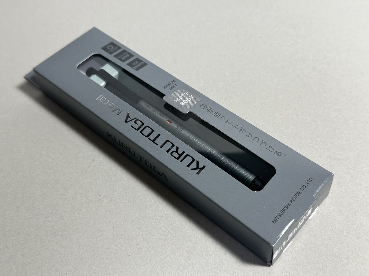 新品 uni 三菱鉛筆 KURUTOGA Metal クルトガメタル シャープペンシル 0.5mm GREY ファントムグレイ★シャーペン PEN 文房具 しーさーの画像3