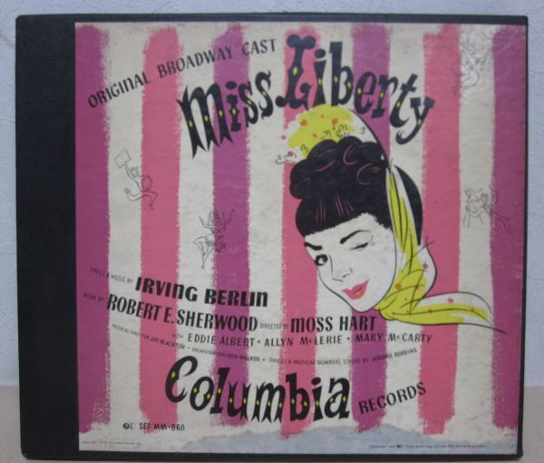 SP* американский запись *a- vi ng балка Lynn Irving Berlin. Miss Liberty;Original Broadway Cast 1949* J черный тонн палец .*6 листов комплект *B-21
