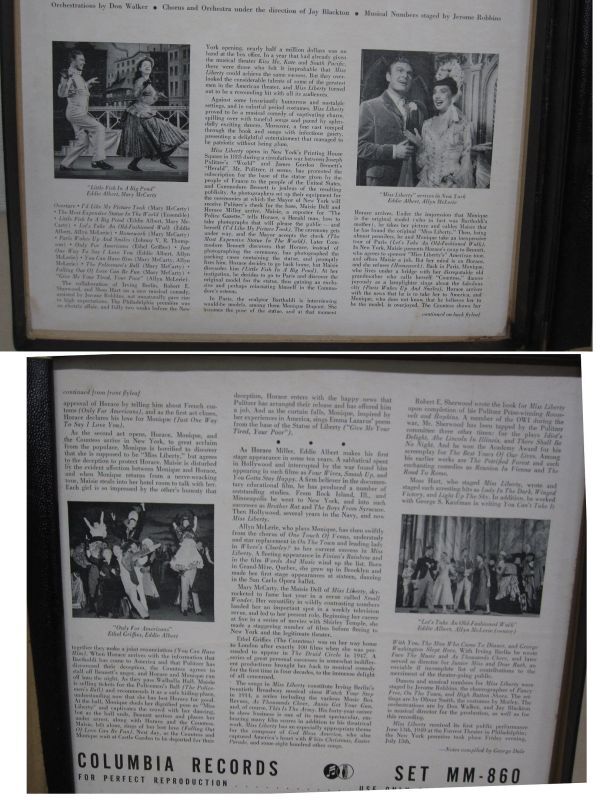 SP・米国盤・アーヴィング バーリンIrving BerlinのMiss Liberty;Original Broadway Cast 1949・ジェイ ブラックトン指揮・6枚組・B-21の画像2