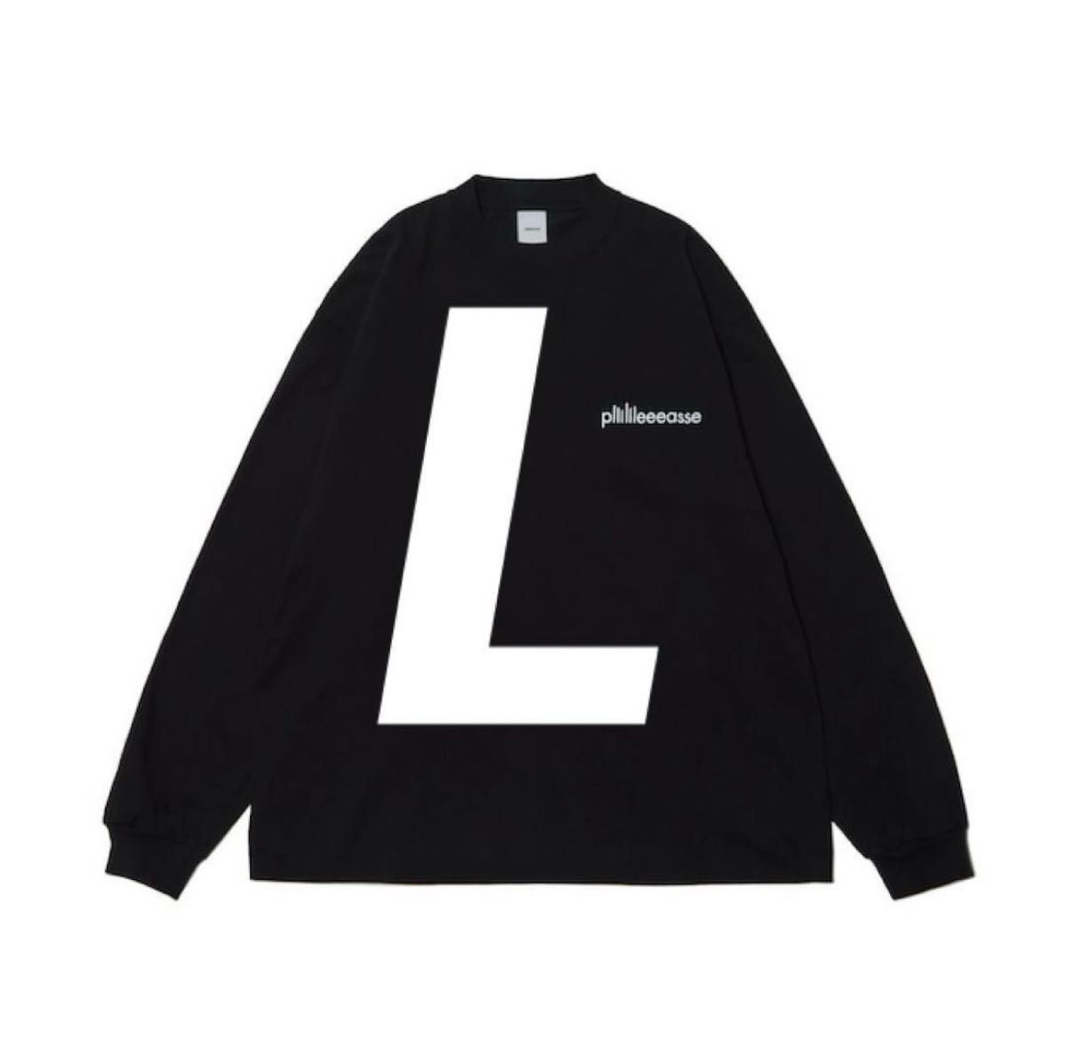 plllllleeeasse long sleeve tee (BLACK) L