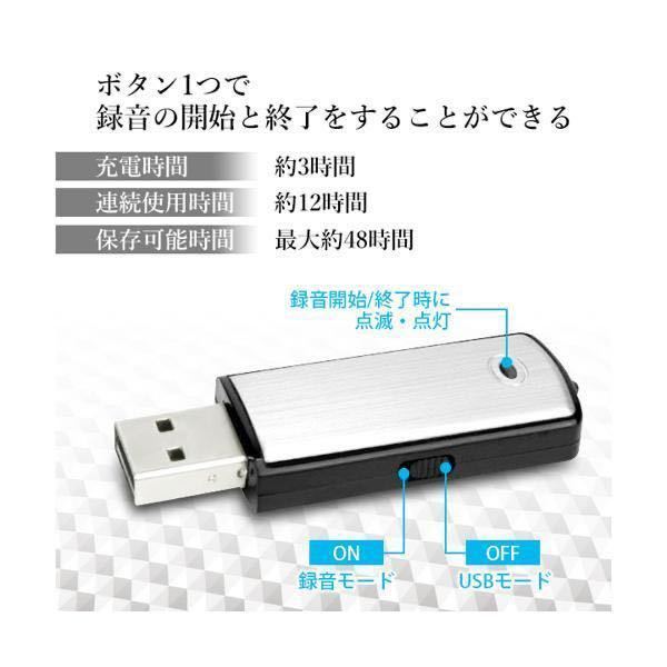 ◇送料無料◇ USB型 ボイスレコーダー 8GB ICレコーダー 小型 軽量_画像2