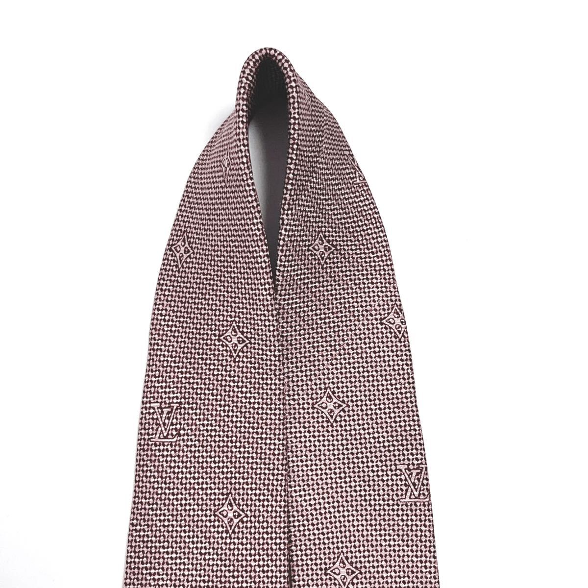 LOUIS VUITTON Vuitton прекрасный товар галстук высший класс шелк монограмма 