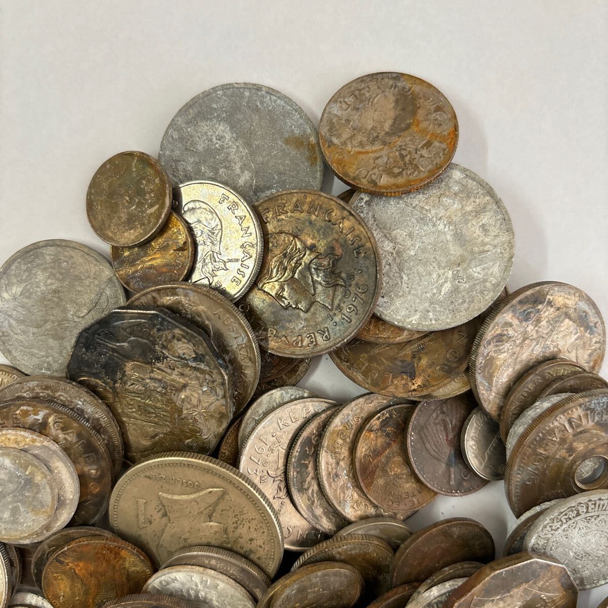 外国硬貨まとめ 錆や汚れ変色難あり 外国コイン 古銭 まとめの画像3