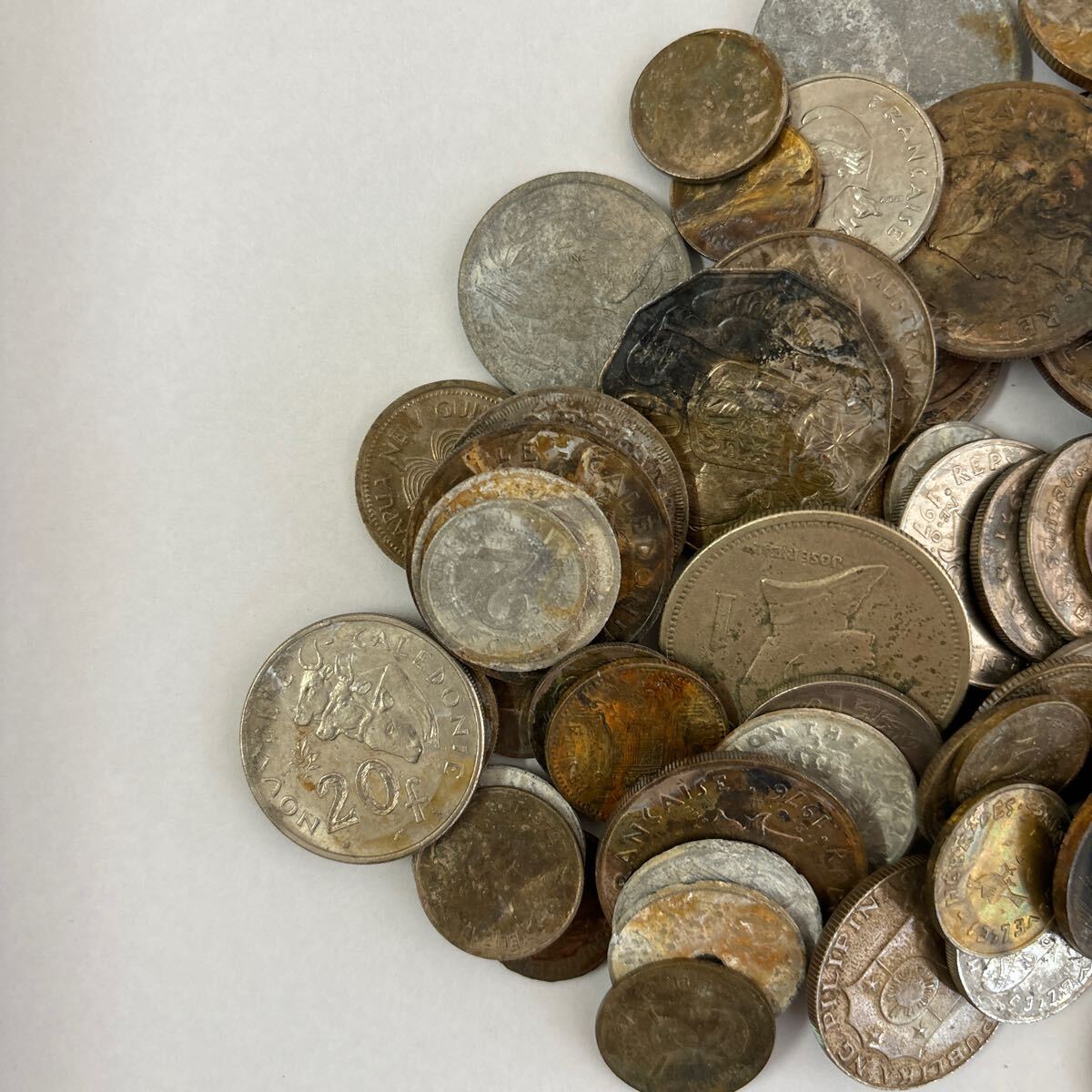 外国硬貨まとめ 錆や汚れ変色難あり 外国コイン 古銭 まとめの画像2