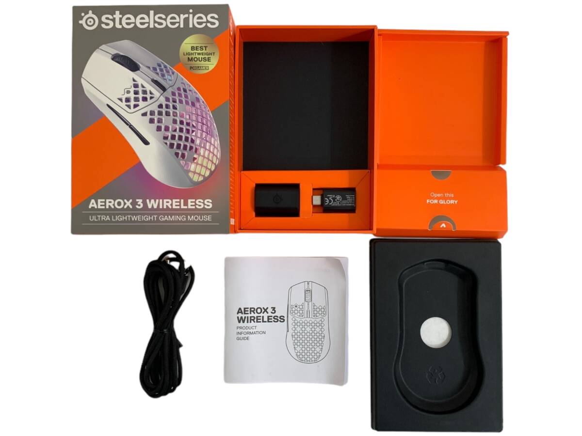 steelseries (スティールシリーズ) Aerox 3 Wireless マウス ワイヤレス パソコン周辺機器 Bluetooth 防水性 62608 ホワイト 家電/004_画像7