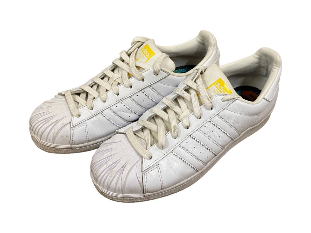 adidas (アディダス) SUPERSTAR SUPESHELL スーパースター レザー ファレル S75337 26.5cm US8.5 ホワイト メンズ/078_画像1