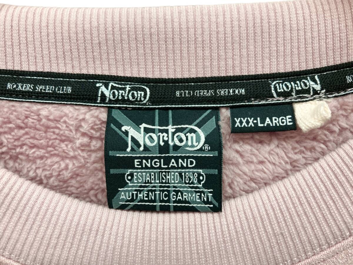 NORTON (ノートン) スウェット トレーナー ポリスウェード 裏ボア 223N1318 XXL ローズゴールド メンズ/028_画像3