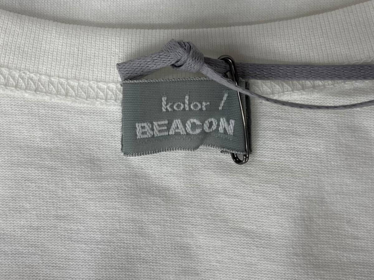 kolor / BEACON (カラービーコン) 半袖Tシャツ フロントロゴ 23SBM-05233 2 L サイズ相当 ホワイト メンズ/009_画像4