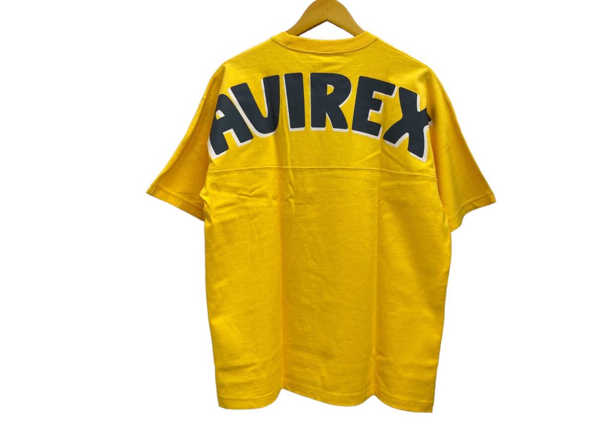 AVIREX (アヴィレックス) BIG LOGO CREW NECK T-SHIRT ビックロゴ Tシャツ 783-3134049 L イエロー メンズ/009_画像2