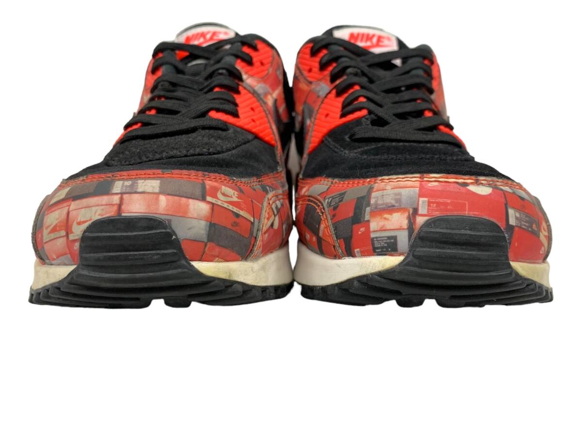 NIKE (ナイキ) × ATMOS (アトモス) AIR MAX 90 エアマックス PRNT WE LOVE NIKE スニーカー AQ0926-001 28.0cm US10 レッド系 メンズ/091_画像6