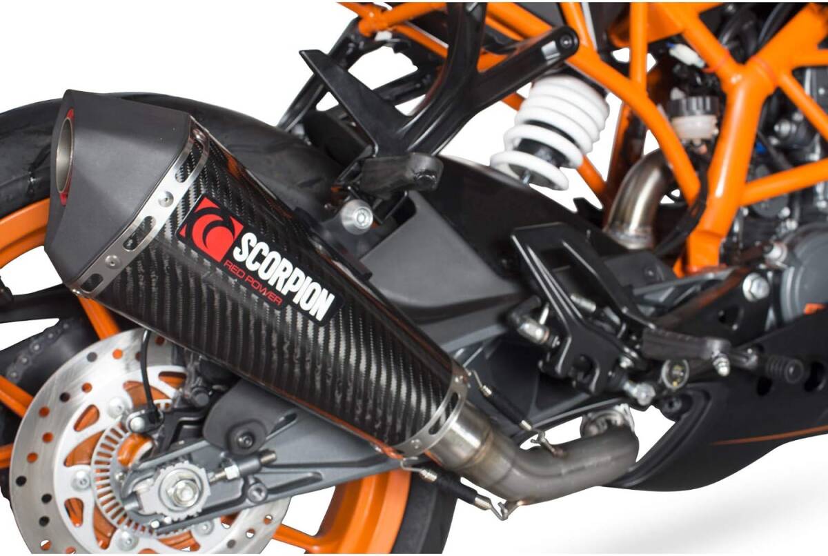 SCOPRION KTM RC125(14-16) スリップオンマフラー セルケトテーパー カーボンサイレンサー ,スコーピオン マフラー_＊画像はイメージです