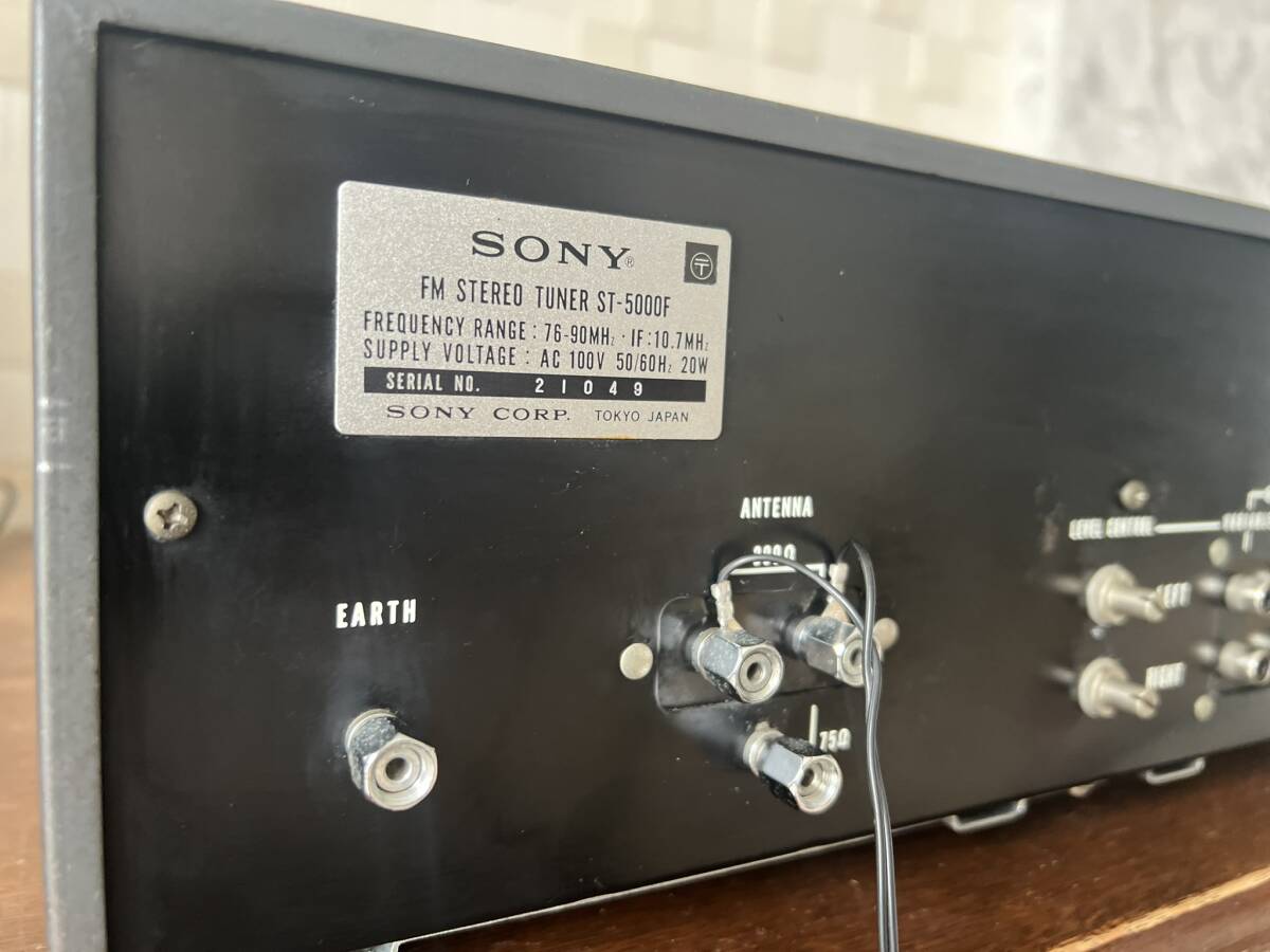  superior article * beautiful goods *SONY ST-5000F Sony FM exclusive use tuner / height precise 5 ream burr navy blue * reception verification settled / manual attaching *1969 year of model 