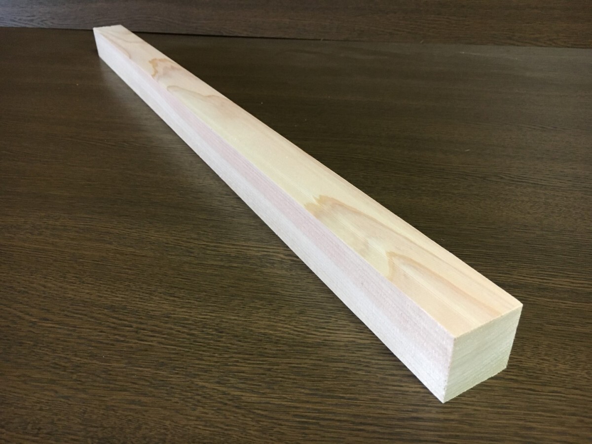 ひのき　4面無節　節無し　角材　790mm×44mm×44mm　6本入り　プレーナー　木　桧　ヒノキ　木材　天然乾燥材　無節　無垢　国産　DIY