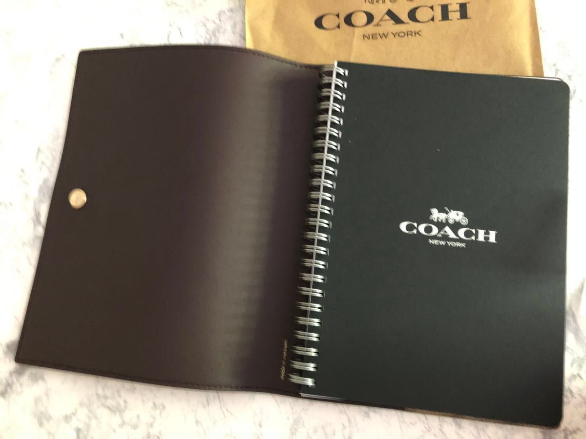 COACH　コーチ　ノートカバー ノートブック　ﾁｮｰｸ新品 
