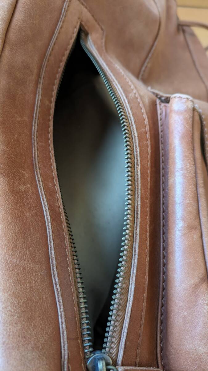  profit [ classification :BG] Coleman original leather rucksack USED