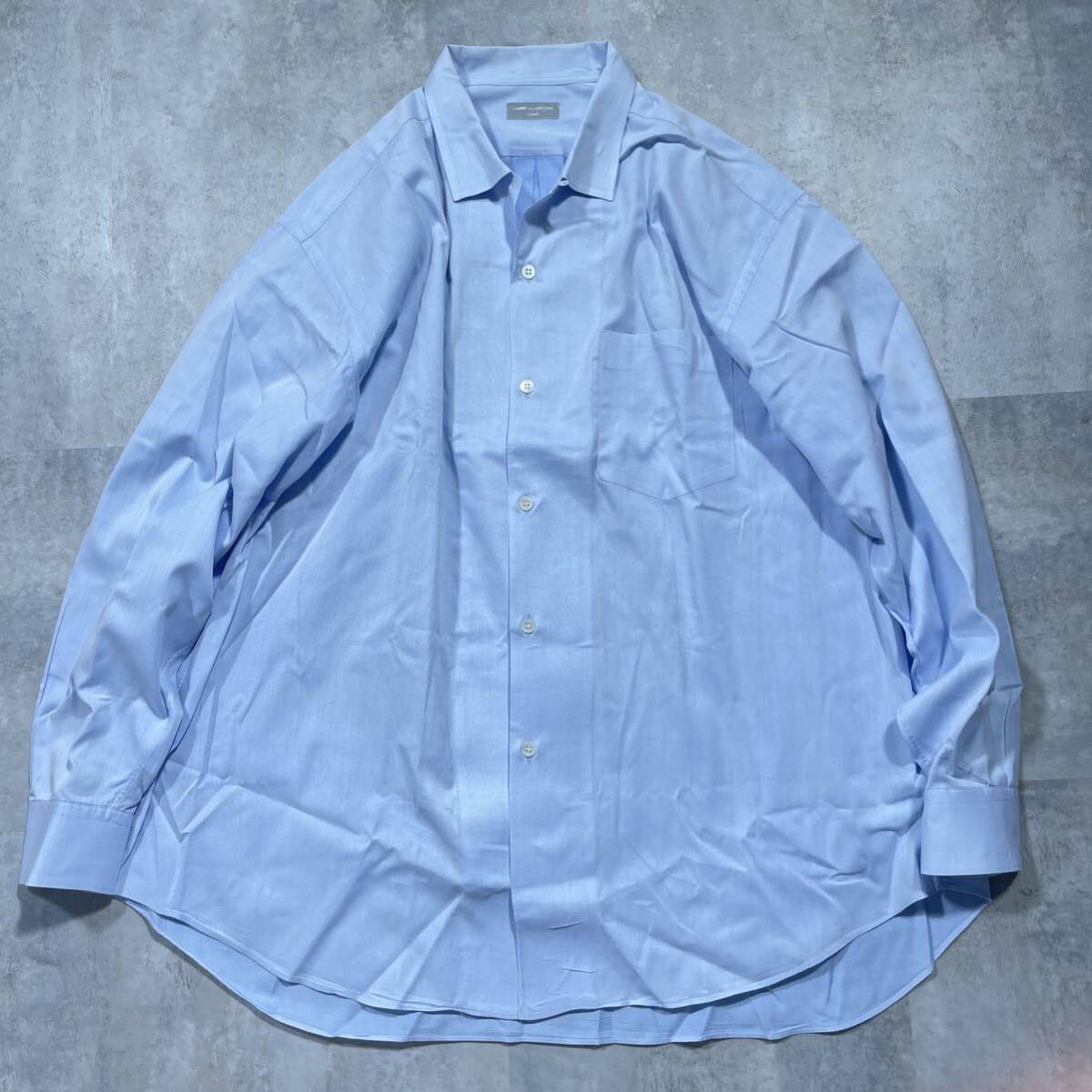 超希少 COMME des GARCONS HOMME コムデギャルソン オム ■90s 00s 田中啓一 ■開襟 オープンカラー シェルボタン ■長袖 シャツ_画像1