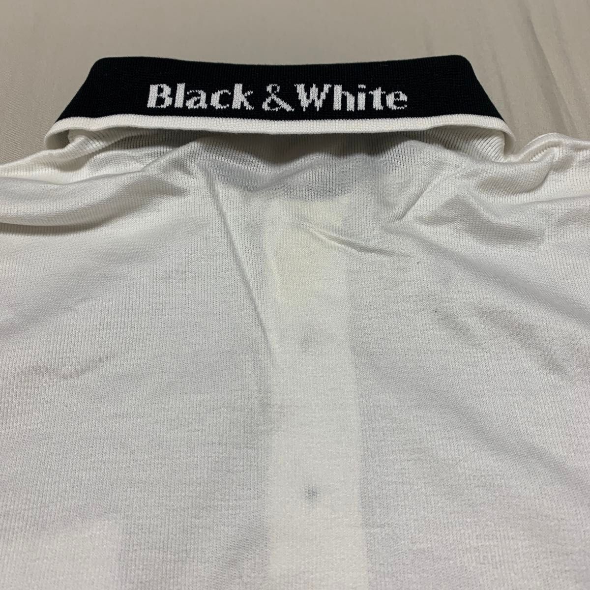 Black&White 白ポロシャツ Lサイズ