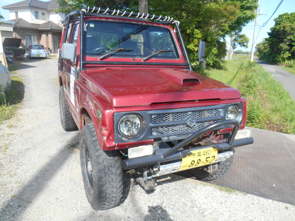 # after market parts great number # wild . Jimny #JA11V# vehicle inspection "shaken" equipped # with defect # part removing #