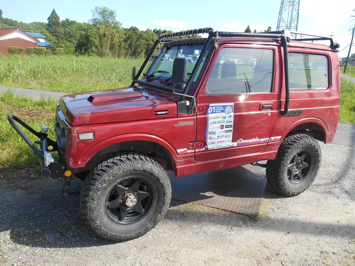 # after market parts great number # wild . Jimny #JA11V# vehicle inspection "shaken" equipped # with defect # part removing #