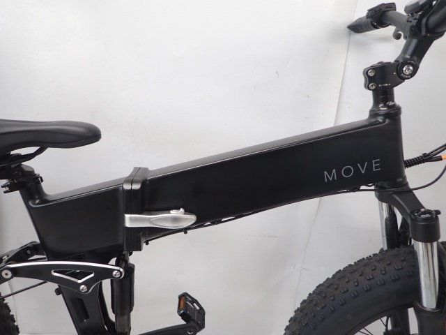 【美品】MOVE X 次世代ファットタイヤ型E-Bike/日本発 折り畳み 電動アシスト自転車 ムーブ アウトドア 走行距離17Km △ 6E406-1の画像3