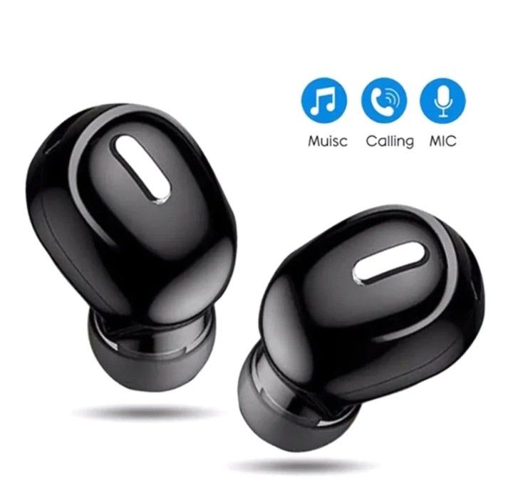 ワイヤレスイヤホン　ハンズフリー　Bluetooth　片耳　ブラック　防水　通話 耳穴式