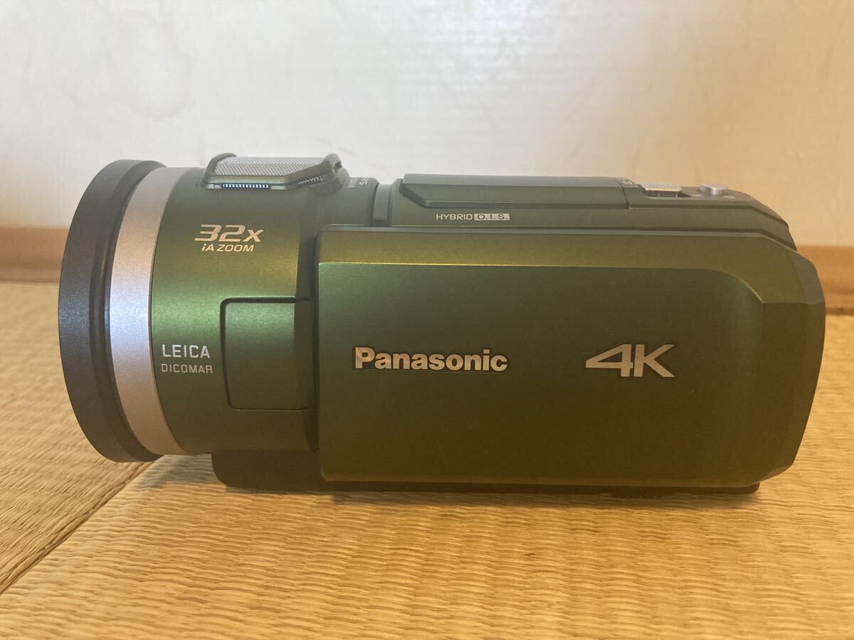 ジャンク品 #2351 パナソニック Panasonic デジタル4Kビデオカメラ HC-VZX2M LEICA DICOMAR 64GB 内蔵メモリー グリーン色の画像4