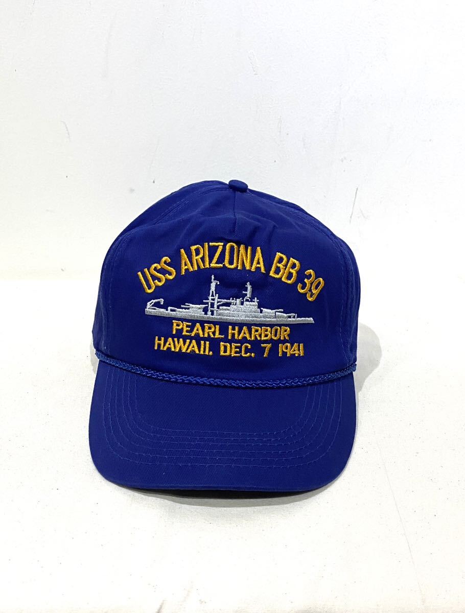 【美品】輸入品 USS ARIZONA BB 39 PEARL HARBOR 刺繍キャップ 帽子 ヴィンテージ_画像1