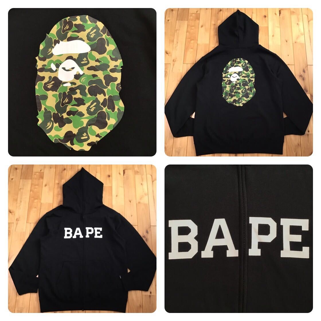 ★美品★ 3XL Ape head フルジップ パーカー a bathing ape BAPE full zip hoodie ABC camo エイプ ベイプ アベイシングエイプ XXXL m9135_画像1