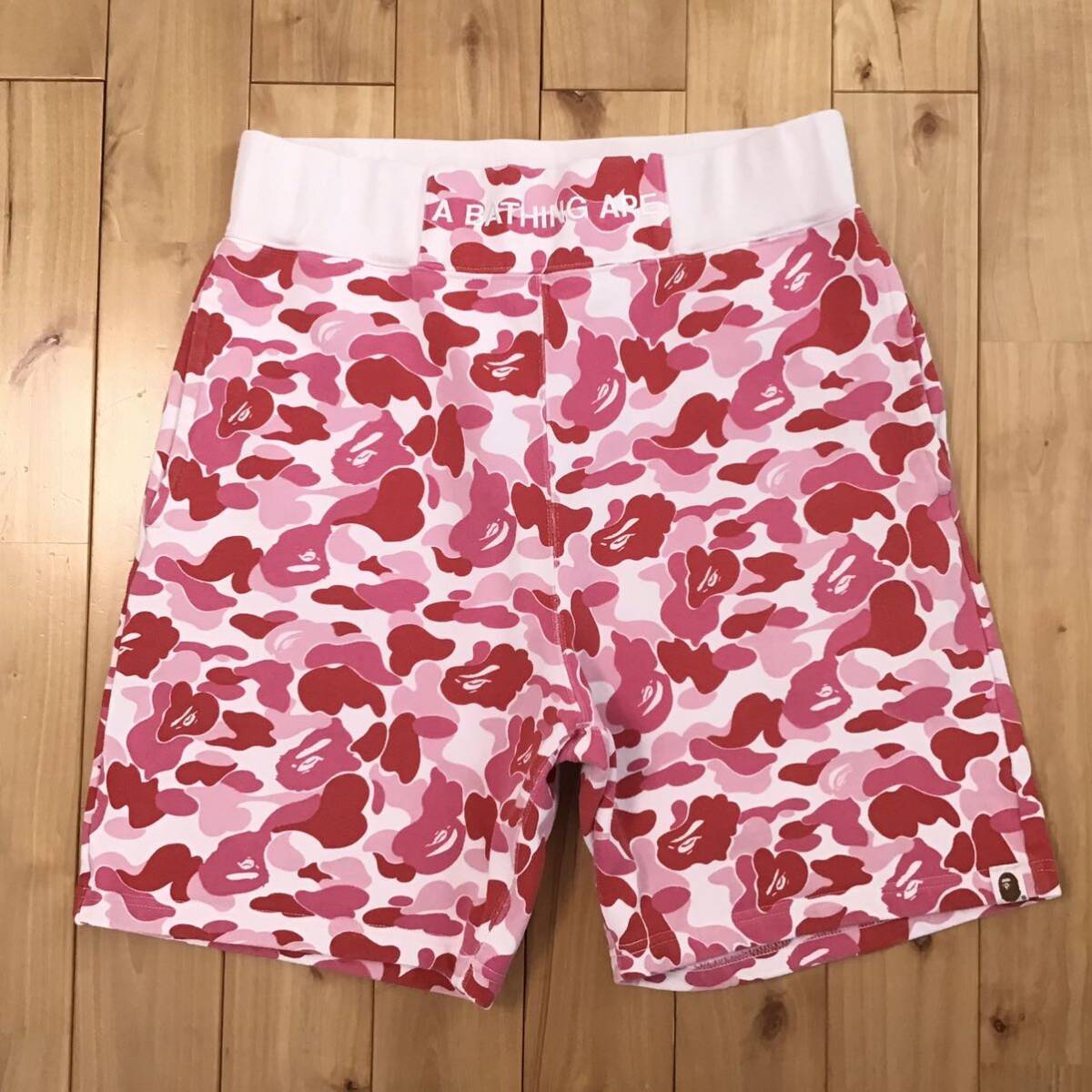 ABC camo pink スウェット ハーフパンツ Mサイズ a bathing ape ABC camo pink スウェット ハーフパンツ Mサイズ a bathing ape