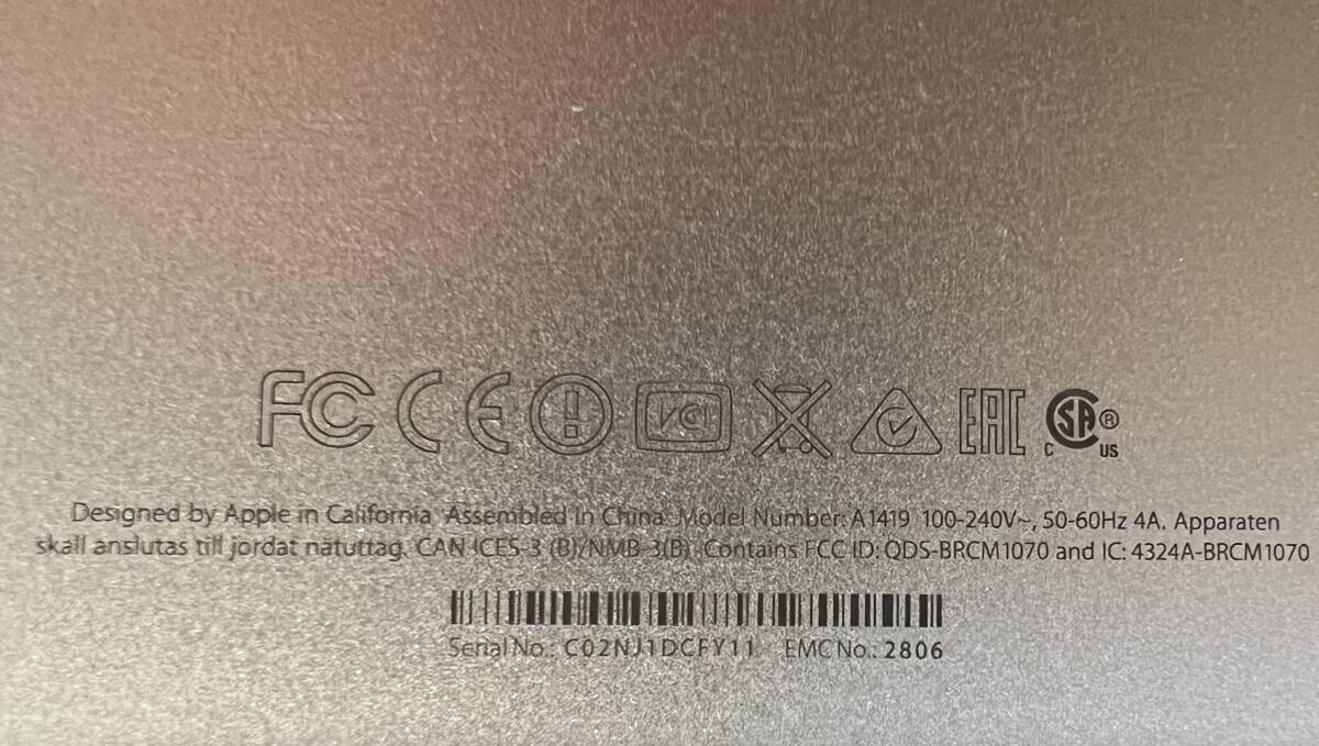 Apple iMac ( Retina 5K, 27-inch, Late 2014 ) A1419 / 3.2GHz i5 / 16GB / HDD :1TB 美品_画像3