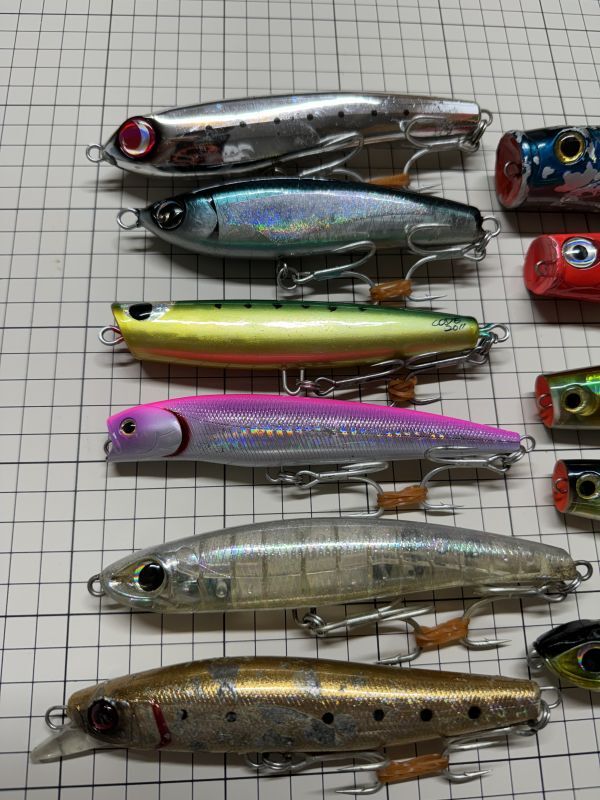 柔らかい 良品□青物,マグロ,シイラ,キャスティングルアーまとめて11個 トップウォーター